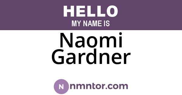 Naomi Gardner