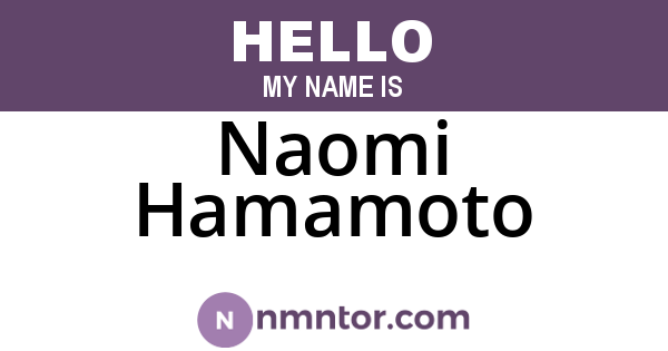 Naomi Hamamoto