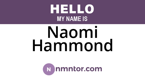 Naomi Hammond