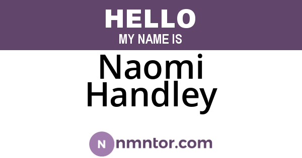 Naomi Handley