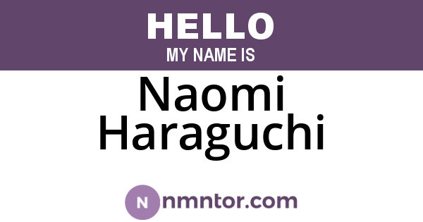 Naomi Haraguchi