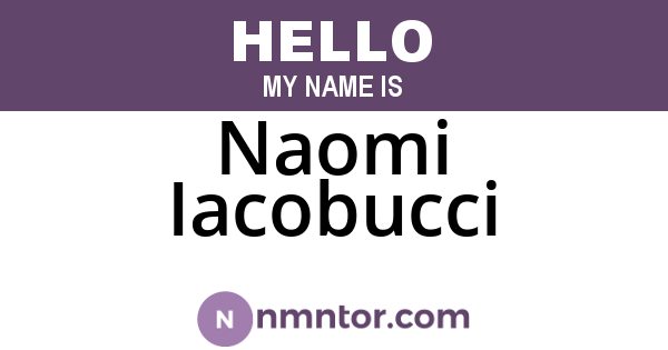 Naomi Iacobucci