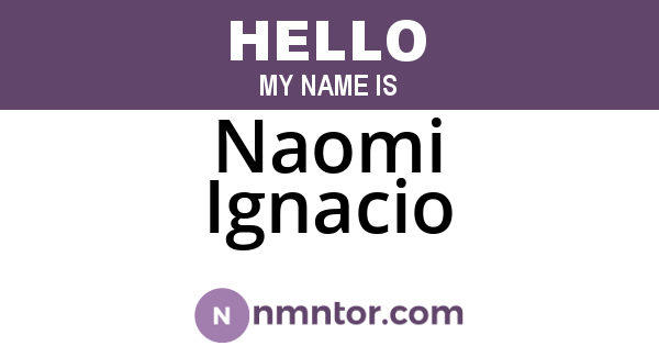 Naomi Ignacio