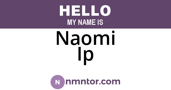 Naomi Ip