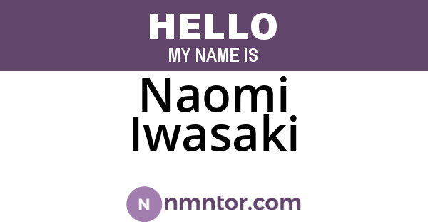 Naomi Iwasaki