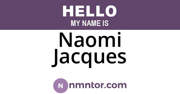 Naomi Jacques