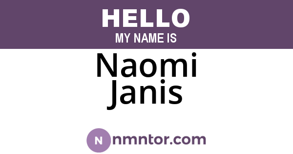 Naomi Janis