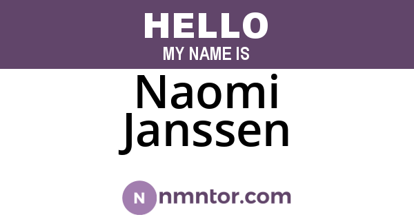 Naomi Janssen