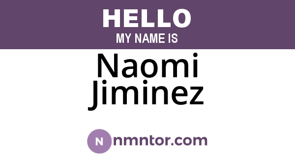 Naomi Jiminez