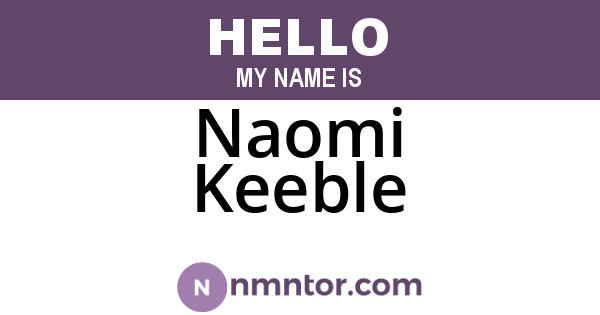 Naomi Keeble