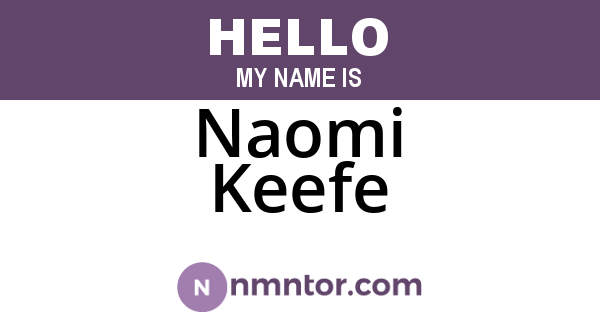 Naomi Keefe