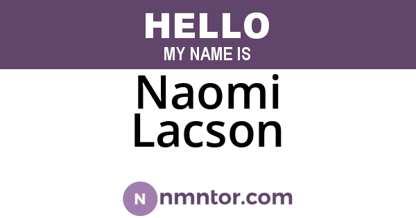 Naomi Lacson