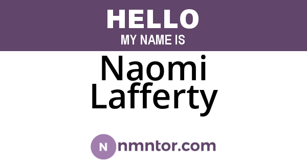 Naomi Lafferty