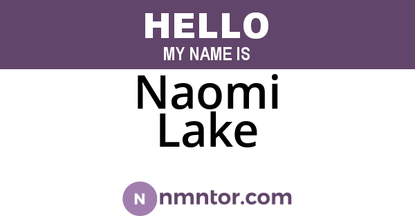 Naomi Lake