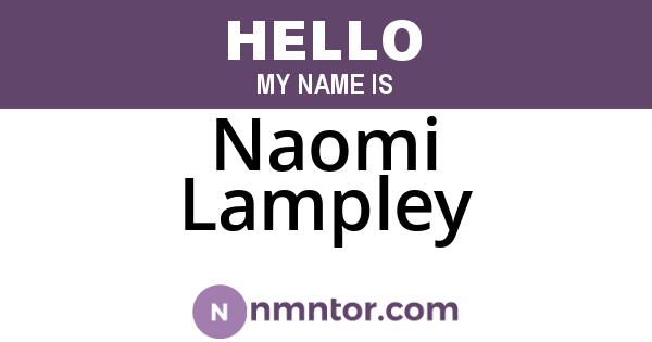 Naomi Lampley