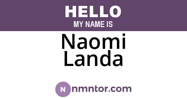 Naomi Landa