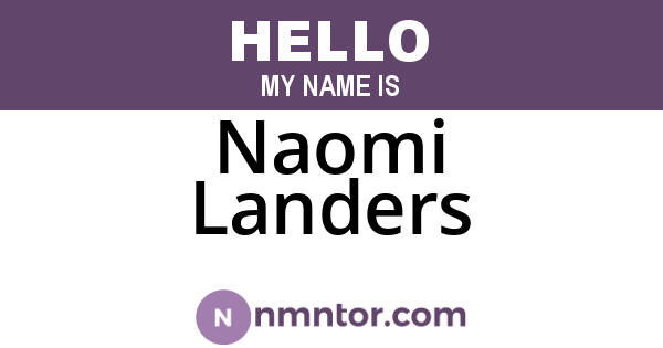 Naomi Landers