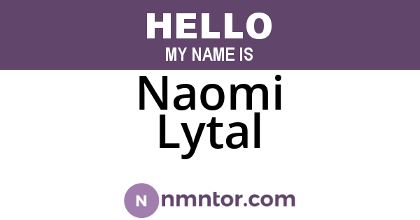 Naomi Lytal