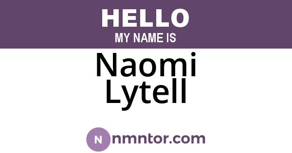 Naomi Lytell