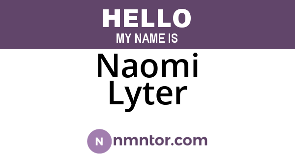 Naomi Lyter