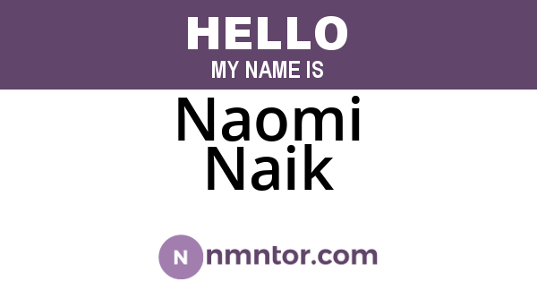 Naomi Naik