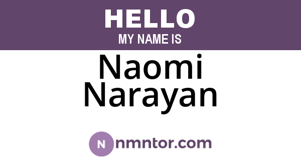 Naomi Narayan