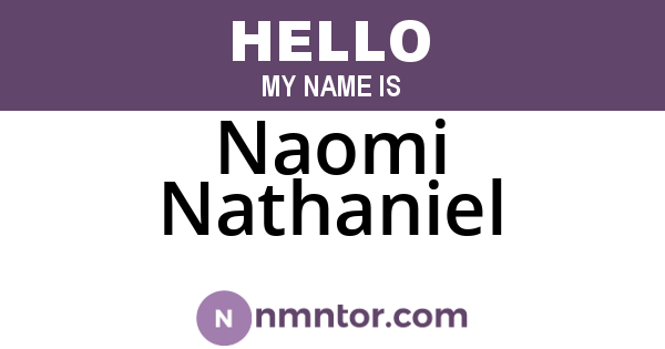Naomi Nathaniel