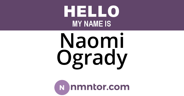 Naomi Ogrady
