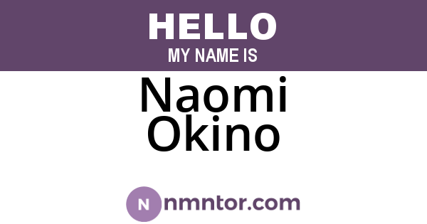 Naomi Okino