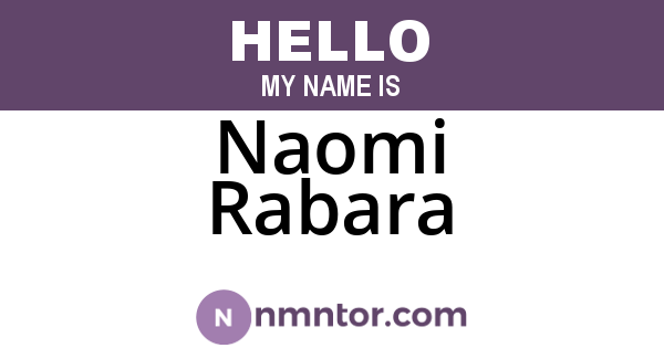 Naomi Rabara