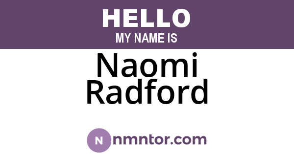 Naomi Radford