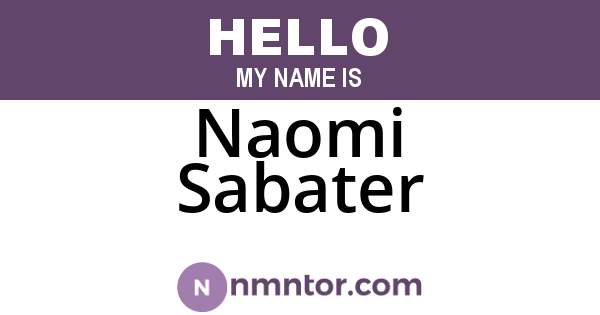 Naomi Sabater