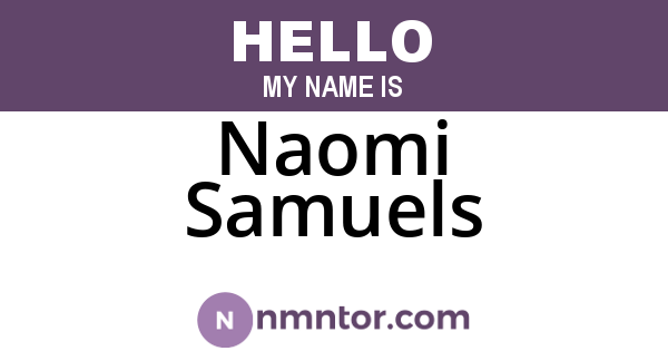 Naomi Samuels