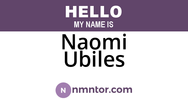 Naomi Ubiles