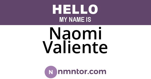 Naomi Valiente