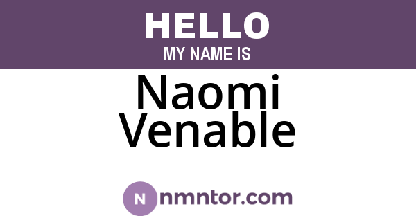 Naomi Venable