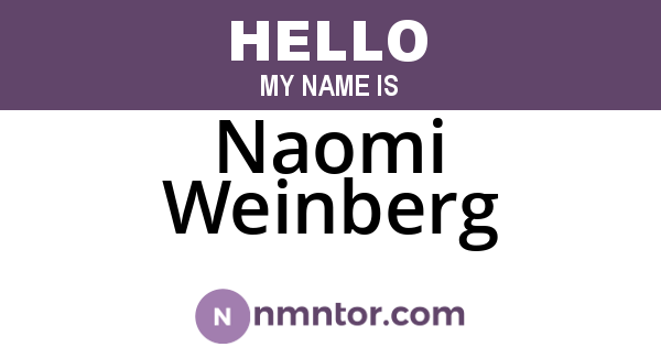 Naomi Weinberg