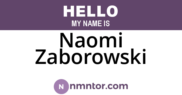 Naomi Zaborowski