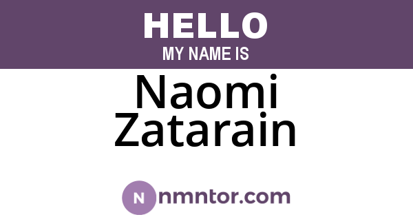 Naomi Zatarain