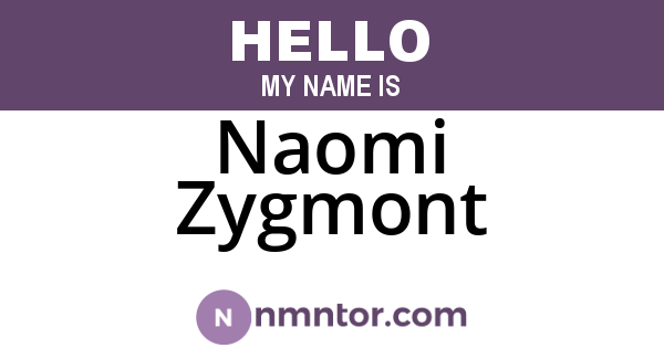 Naomi Zygmont