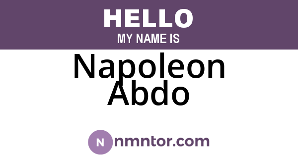 Napoleon Abdo