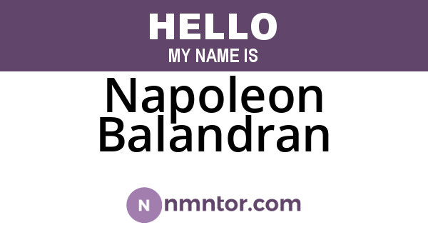 Napoleon Balandran