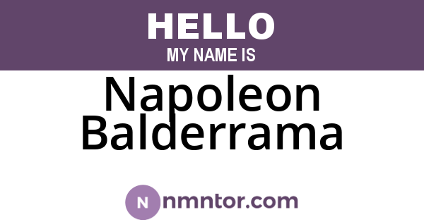 Napoleon Balderrama
