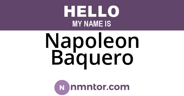 Napoleon Baquero
