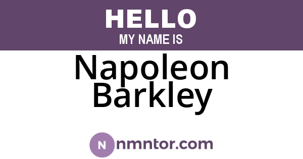 Napoleon Barkley