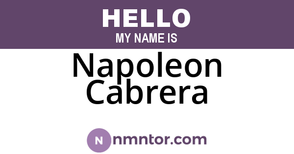 Napoleon Cabrera