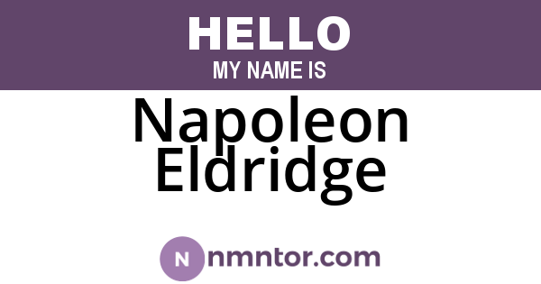 Napoleon Eldridge