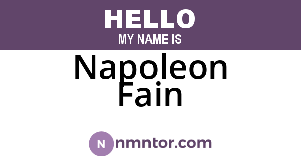 Napoleon Fain
