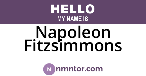 Napoleon Fitzsimmons