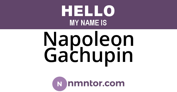 Napoleon Gachupin